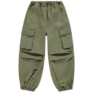 Παντελόνι parachute μονόχρωμο από ύφασμα για κορίτσι 