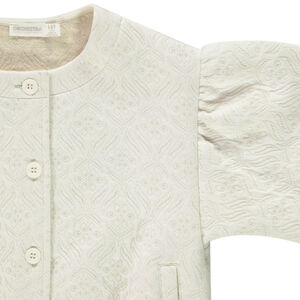 Ζακέτα από φούτερ με ραφή και μανίκια μπαλόνι για κορίτσι 