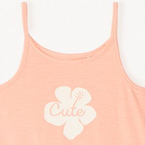 Αμάνικο μπλουζάκι από ζέρσεϊ με εκτύπωση λουλουδιών για κορίτσια 