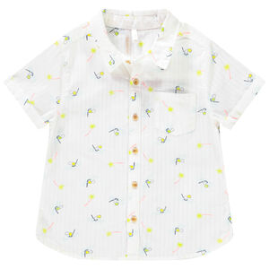 Chemise manches courtes imprimé masques/palmiers pour bébé garçon 