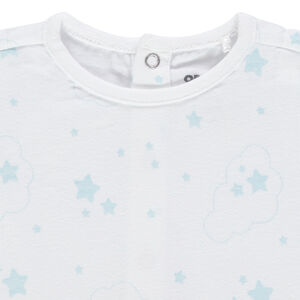 Σέτ με μπλουζάκι με σχέδιο αστέρια σε όλη την επιφάνεια και μπλε σορτς 