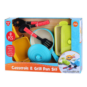 Playgo Σετ Κουζινικών Casserole & Grill Pan 8Τμχ  