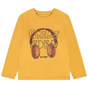 T-shirt μακρυμάνικο από jersey με φαντεζί print για αγόρι 