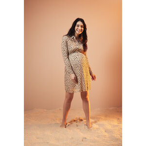 Φόρεμα εγκυμοσύνης fluide με floral σχέδιο 