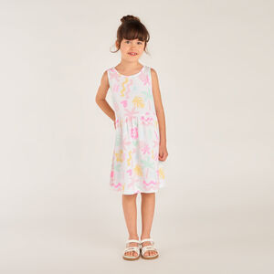 Φόρεμα αμάνικο με εκτύπωση ανανά φαντασία για κορίτσι 