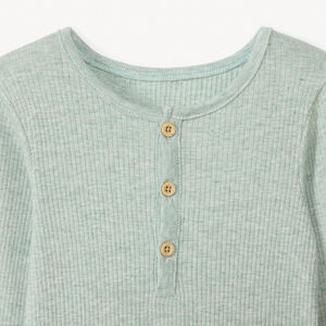 Σετ 3 πλεκτά bodies με μακριά μανίκια και γιακά tunisien για μωρό αγόρι 