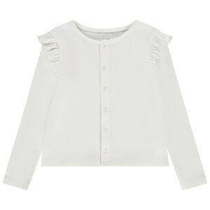 Ζακέτα με κουμπιά από πλεκτό ριπ για κορίτσι 