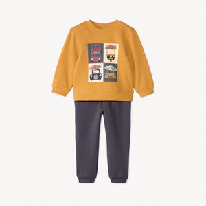 Ensemble jogging en molleton printé pour bébé garçon  Main Ensemble jogging en molleton printé pour bébé garçon