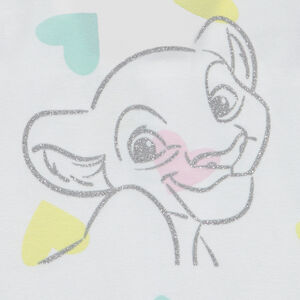 Αμάνικο μπλουζάκι με σχέδιο φαντασίας σε σχήμα καρδιάς και glitter print Nala Disney για bebe κορίτσι 