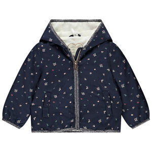 Αδιάβροχο με λουλούδια και επένδυση από sherpa για κορίτσι μωρό  Main Αδιάβροχο με λουλούδια και επένδυση από sherpa για κορίτσι μωρό