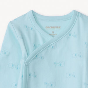 Σετ 2 bodies με μακριά μανίκια και σχέδια ελεφάντων για μωρό αγόρι 