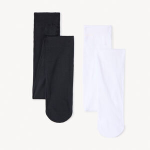 Σέτ από 2 μονόχρωμα καλσόν για κορίτσι 