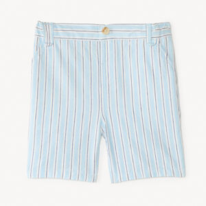 Βερμούδα με ριγέ σχέδιο από καμβά για αγόρι μωρού 
