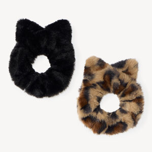 Lot de 2 chouchous fille avec oreilles en relief 