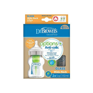 Μπιμπερό γυάλινο Options+ (Φ.Λ.) 150 ml (2 τεμ.) 