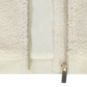 Veste en sherpa avec broderies pour bébé fille 