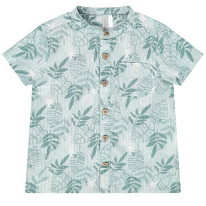 Πουκάμισο κοντομάνικο με σχέδιο φύλλων για μωρό αγόρι 