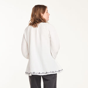 Chemise de grossesse manches longues à broderies 
