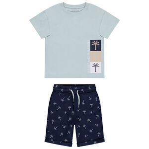 Σέτ κοντομάνικου μπλουζιού + σορτς με σχέδιο για αγόρι 
