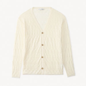 Γυναικείο πλεκτό ζακέτα μακρύ μανίκι σε μονόχρωμο σχέδιο. 