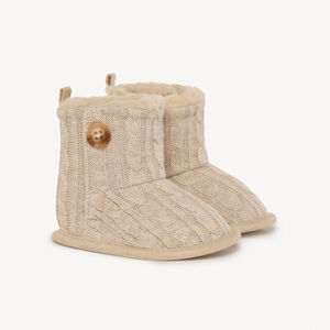 Πλεκτές μπότες με κουμπί για bebe 