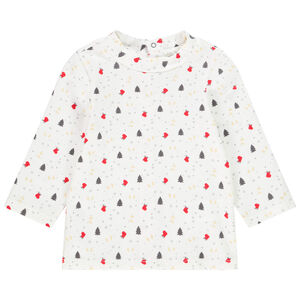 Μπλουζάκι με σχέδιο σε χριστουγεννιάτικο στυλ για bebe αγόρι 