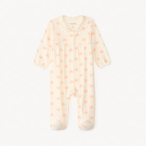 Πιτζάμα μακριών μανικιών από ζέρσεϊ με σχέδιο καρδιά για κορίτσι μωρό 