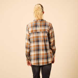 Chemise manches longues à carreaux pour femme 