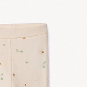 Σετ 2 τμχ. jersey πλεκτό με εμπριμέ φυτών για bebe κορίτσι 