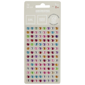 Lot de 112 boucles d'oreilles stickers cœurs fille 