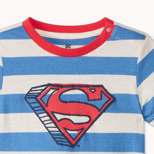 T-shirt manches courtes rayé Superman Warner pour bébé garçon Main T-shirt manches courtes rayé Superman Warner pour bébé garçon