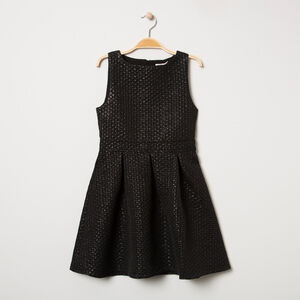 Junior - Robe sans manches forme patineuse en jacquard irisé Main Junior - Robe sans manches forme patineuse en jacquard irisé