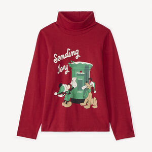 Μικρό αγόρι Disney Mickey Χριστουγεννιάτικη μπλούζα με γιακά. 