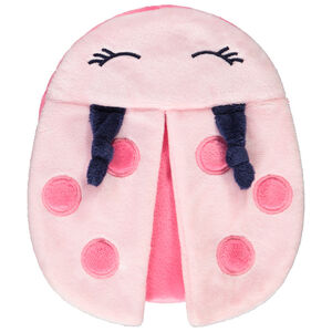 Doudou coccinelle en velours et tétra pour bébé fille 