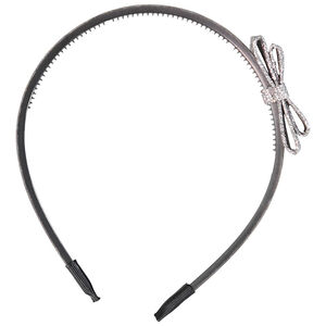 Κορδέλα με φιόγκο σε ασημί χρώμα για κορίτσι 