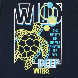 Αμάνικο μπλουζάκι από ύφασμα jersey με σχέδια για αγόρια. 