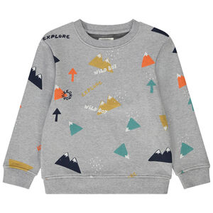 Φούτερ σε molleton με σχέδιο βουνά για αγόρι 