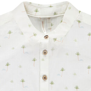 Πουκάμισο κοντομάνικο από voile με σχέδιο για μωρό αγόρι 