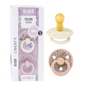 Bibs x Liberty Πιπίλες Καουτσούκ 0-6m Eloise – Blush mix 2τμχ 