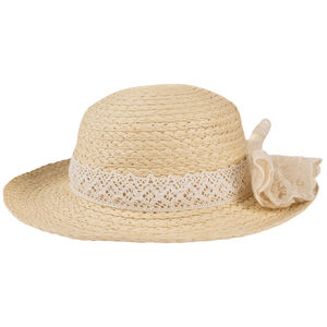 Καπέλο από ψάθα με μεγάλο φιόγκο για κορίτσι 