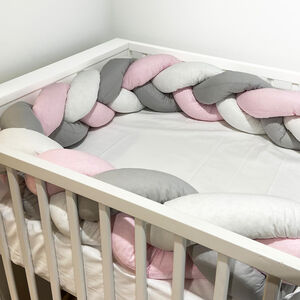 Πάντα πλεξούδα Ροζ λευκό γκρί 2.10m 