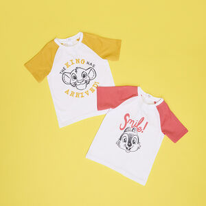 T-shirt κοντομάνικο ραγλάν από jersey με σχέδιο Tic & Tac Disney για μωρό αγόρι 