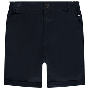 Βερμούδα από βαμβακερό ύφασμα με μονόχρωμο σχέδιο για μωρό αγόρι 