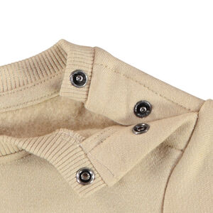 Φούτερ μακρυμάνικο με κέντημα και εφέ βουρτσιστού για μωρό αγόρι 