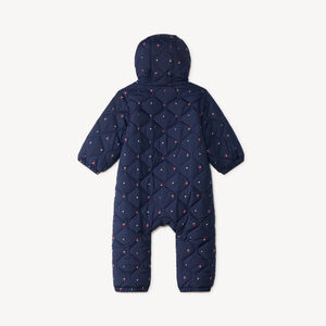 Pilote bébé fille en microfibre doublé sherpa imprimé fleurs 