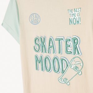 T-shirt με κοντά μανίκια με κέντημα 3D για αγόρια 