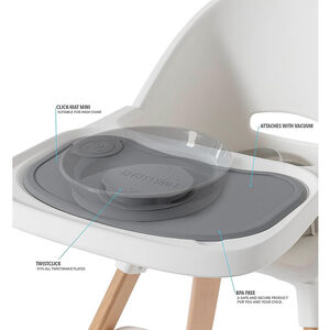 Σετ δίσκου Click Mat Mini + Πιάτο 6+ μηνών – Λευκό 