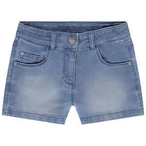 Σορτς από denim με εφέ ξεθωριασμένο για κορίτσι 