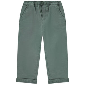 Παντελόνι μονόχρωμο υφασμάτινο με επένδυση για μωρό αγόρι 