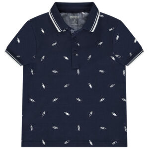 Πόλο κοντομάνικο με φαντεζί σχέδιο για αγόρι 